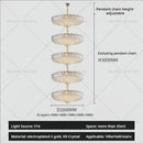 Decorbites crystal duplex chandelier gold living room lighting