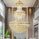 Decorbites crystal duplex gold chandelier for hotel and living room