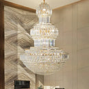 Decorbites crystal duplex gold chandelier for hotel and living room