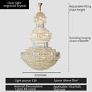 Decorbites crystal duplex gold chandelier for hotel and living room