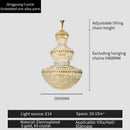 Decorbites crystal duplex gold chandelier for hotel and living room