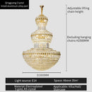 Decorbites crystal duplex gold chandelier for hotel and living room