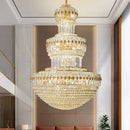 Decorbites crystal duplex gold chandelier for hotel and living room