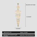 Decorbites crystal european long chandelier for living room lighting