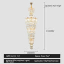 Decorbites crystal european long chandelier for living room lighting