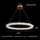Decorbites crystal flower led chandelier dining room pendant light