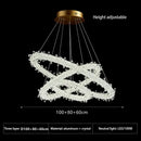 Decorbites crystal flower led chandelier dining room pendant light