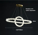 Decorbites crystal flower led chandelier dining room pendant light