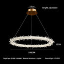 Decorbites crystal flower led chandelier dining room pendant light