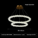 Decorbites crystal flower led chandelier dining room pendant light