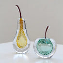 Decorbites crystal glass green & clear cherry figurine living room decor