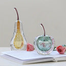 Decorbites crystal glass green & clear cherry figurine living room decor
