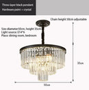 Decorbites crystal gold chandelier black & amber living room light