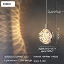 Decorbites crystal jellyfish chandelier gold bedroom pendant light