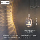 Decorbites crystal jellyfish chandelier gold bedroom pendant light
