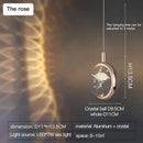 Decorbites crystal jellyfish chandelier gold bedroom pendant light
