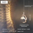 Decorbites crystal jellyfish chandelier gold bedroom pendant light