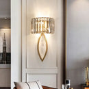 Decorbites crystal led black wall lamp with droplet for bedroom