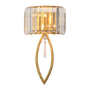 Decorbites crystal led black wall lamp with droplet for bedroom