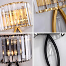 Decorbites crystal led black wall lamp with droplet for bedroom