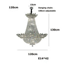 Decorbites crystal led chandelier chrome multi tier living room light