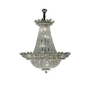 Decorbites crystal led chandelier chrome multi tier living room light