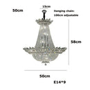 Decorbites crystal led chandelier chrome multi tier living room light