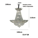 Decorbites crystal led chandelier chrome multi tier living room light
