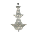 Decorbites crystal led chandelier chrome multi tier living room light