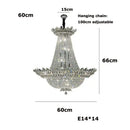 Decorbites crystal led chandelier chrome multi tier living room light