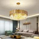 Decorbites crystal led chandelier gold brass lamp for living room