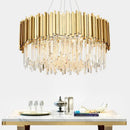 Decorbites crystal led chandelier gold brass lamp for living room