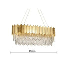 Decorbites crystal led chandelier gold brass lamp for living room