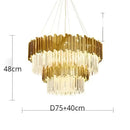 Decorbites crystal led chandelier gold brass lamp for living room