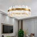 Decorbites crystal led chandelier gold dining room lighting