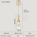 Decorbites crystal led chandelier gold pendant light dining room