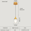 Decorbites crystal led chandelier gold pendant lights dining room