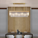 Gold Rectangular Dining Light