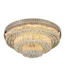 Decorbites crystal led chandelier gold tiered lamp for living room