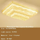 Decorbites crystal led chandelier gold tiered lamp for living room