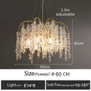 DecorBites™ Crystal Led Chandelier Golden Luxury Living Room Ceiling Lamp