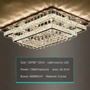Decorbites crystal led chandelier silver chrome dining room light