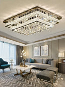 Decorbites crystal led chandelier silver chrome dining room light
