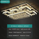 Decorbites crystal led chandelier silver chrome dining room light