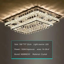Decorbites crystal led chandelier silver chrome dining room light