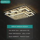 Decorbites crystal led chandelier silver chrome dining room light