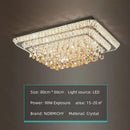 Decorbites crystal led chandelier silver chrome dining room light