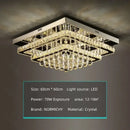 Decorbites crystal led chandelier silver chrome dining room light
