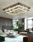 Decorbites crystal led chandelier silver chrome dining room light