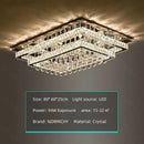 Decorbites crystal led chandelier silver chrome dining room light